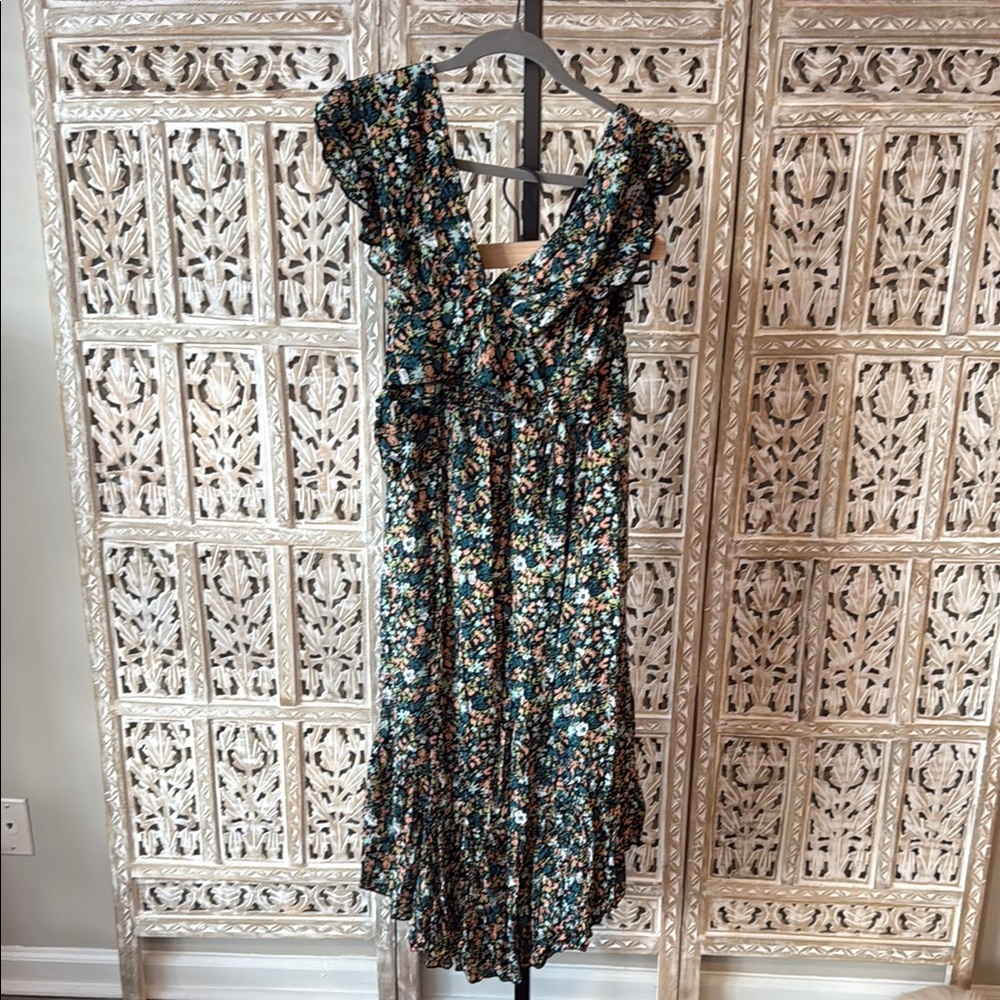 Free People Floral Ruffle Two Piece Set